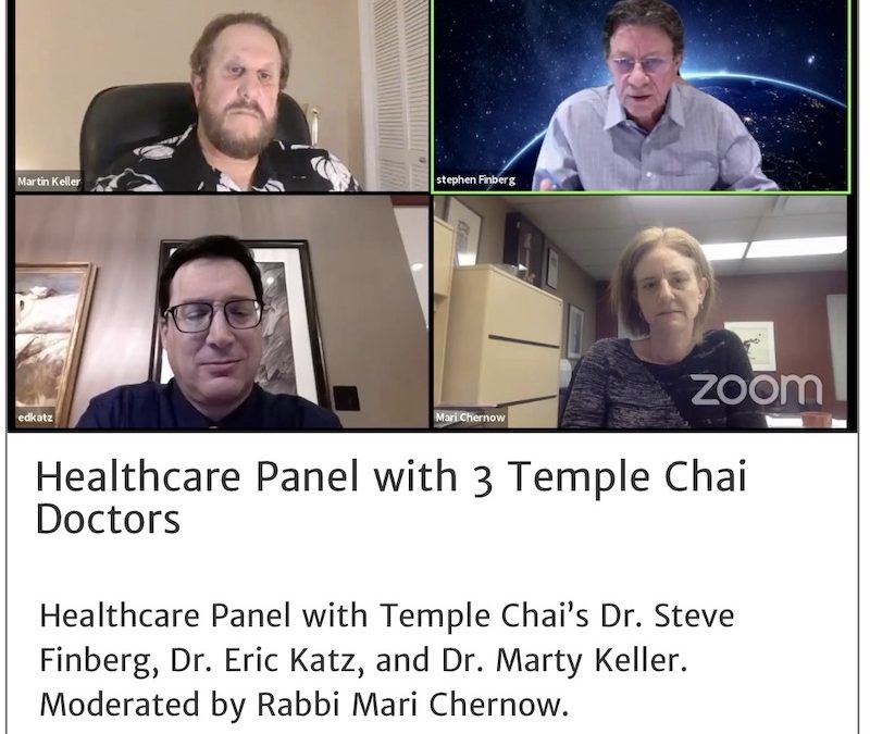 Dr. Martin Keller psychologist participated In a panel discussion at Temple Chai in Phoenix, Arizona On the topic of Coping with COVID-19.